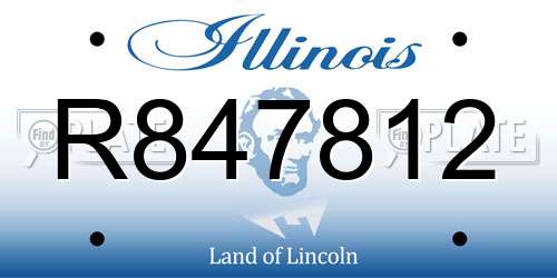 R847812 Illinois License Plate