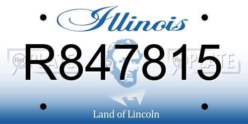 R847815 Illinois License Plate