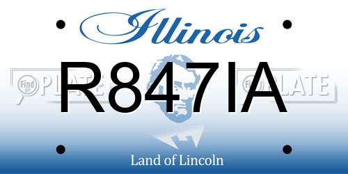 R847IA Illinois License Plate