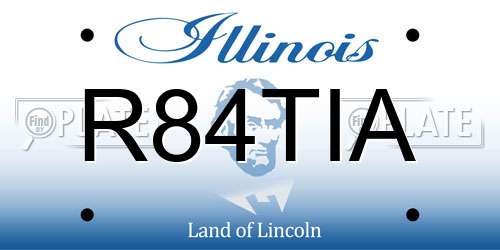 R84TIA Illinois License Plate