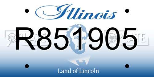 R851905 Illinois License Plate