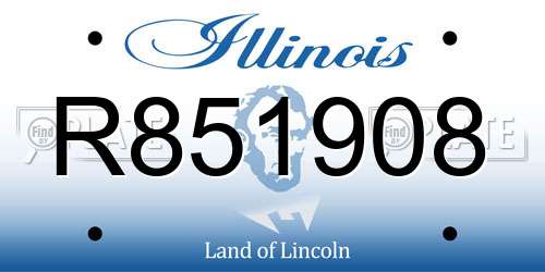 R851908 Illinois License Plate