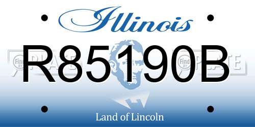 R85190B Illinois License Plate