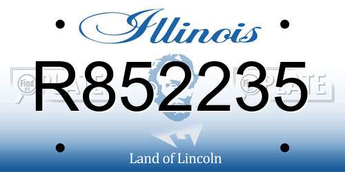 R852235 Illinois License Plate