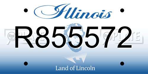 R855572 Illinois License Plate