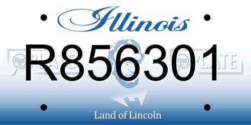 R856301 Illinois License Plate