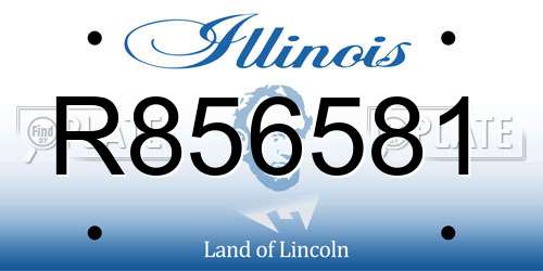 R856581 Illinois License Plate