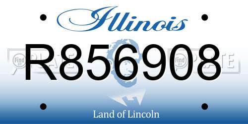 R856908 Illinois License Plate