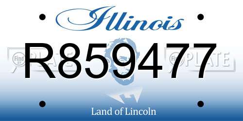 R859477 Illinois License Plate