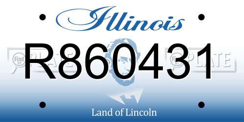 R860431 Illinois License Plate