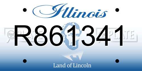 R861341 Illinois License Plate