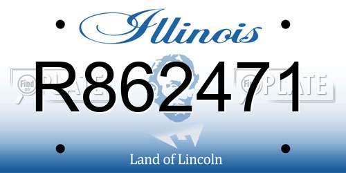 R862471 Illinois License Plate