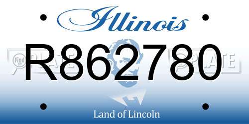 R862780 Illinois License Plate