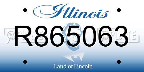 R865063 Illinois License Plate