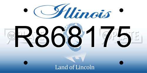 R868175 Illinois License Plate