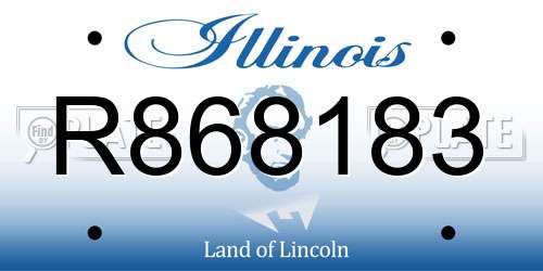 R868183 Illinois License Plate