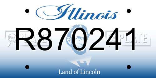 R870241 Illinois License Plate