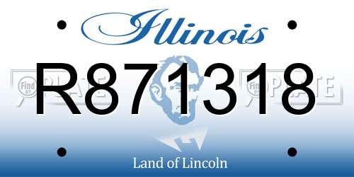 R871318 Illinois License Plate