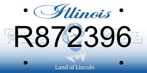 R872396 Illinois License Plate