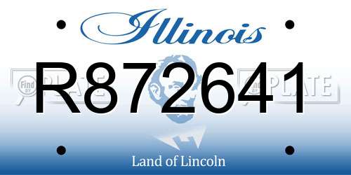 R872641 Illinois License Plate