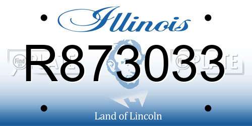 R873033 Illinois License Plate