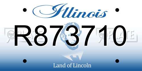 R873710 Illinois License Plate