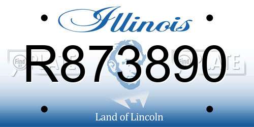 R873890 Illinois License Plate