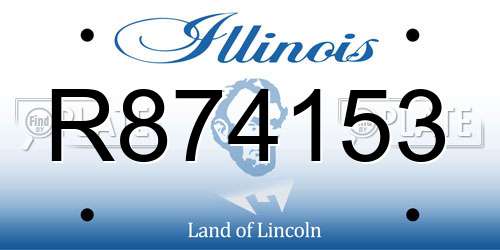 R874153 Illinois License Plate