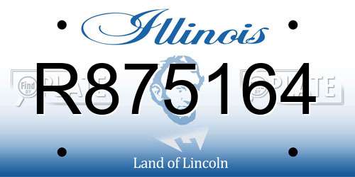 R875164 Illinois License Plate