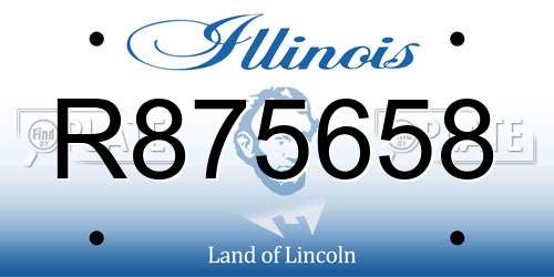 R875658 Illinois License Plate