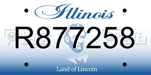 R877258 Illinois License Plate
