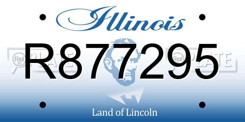 R877295 Illinois License Plate