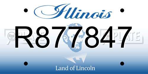 R877847 Illinois License Plate