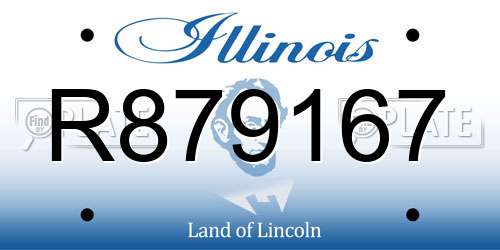 R879167 Illinois License Plate