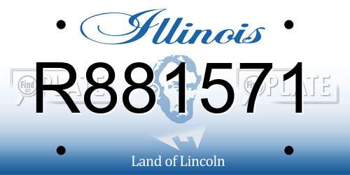 R881571 Illinois License Plate