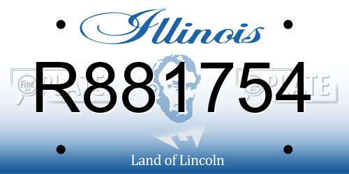 R881754 Illinois License Plate
