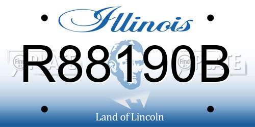 R88190B Illinois License Plate