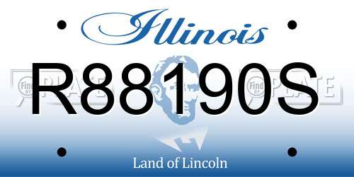 R88190S Illinois License Plate