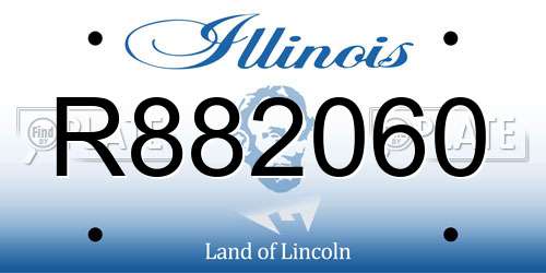 R882060 Illinois License Plate