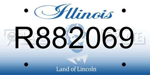 R882069 Illinois License Plate