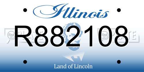 R882108 Illinois License Plate