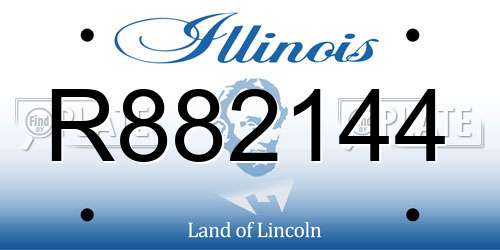 R882144 Illinois License Plate