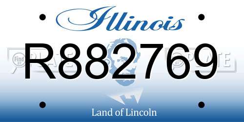 R882769 Illinois License Plate