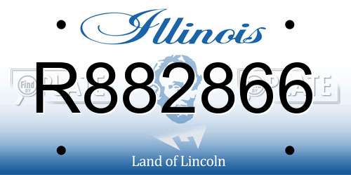 R882866 Illinois License Plate