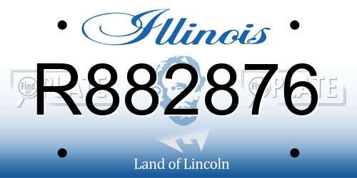 R882876 Illinois License Plate