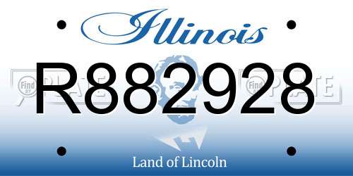 R882928 Illinois License Plate