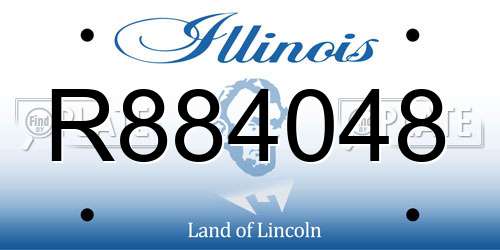 R884048 Illinois License Plate