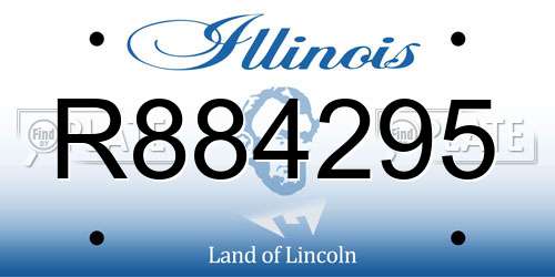 R884295 Illinois License Plate