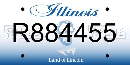 R884455 Illinois License Plate