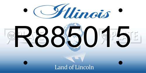 R885015 Illinois License Plate